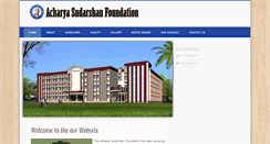 Desktop Screenshot of acharyasudarshanfoundation.com