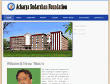 Tablet Screenshot of acharyasudarshanfoundation.com